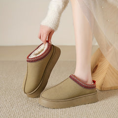 Women's Plush Lined Ankle Boots Platform Warm Snow Boots