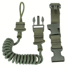 Tactical Anti lost Elastic Lanyard Rope with Release Buckle