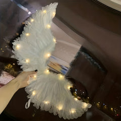LED Glowing Angel Wings Princess Fairy Wedding Party Props