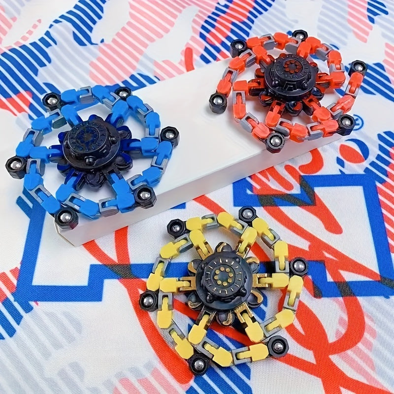 Fingertip Mechanical Gyroscope Deformation Chain DIY Toy