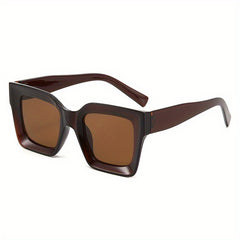 Men's Large Square Frame PC Sunglasses with Anti-pressure Paper Box