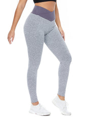 Textured High Waisted Sports Leggings