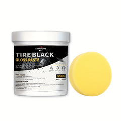 500g Car Tire Blackening Polish Increase Gloss Wheel Hub Cleaning