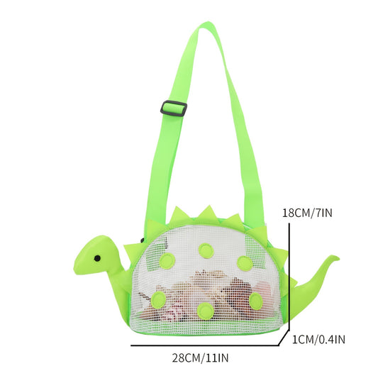Kids Turtle Beach Toy Bag with Zipper, Seashell Collection Handbag