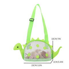 Kids Turtle Beach Toy Bag with Zipper, Seashell Collection Handbag