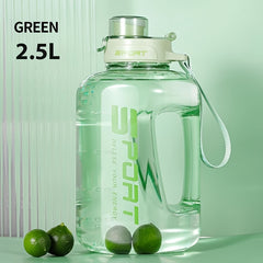 2.5L Large Capacity Leakproof Straw Water Kettle, Portable Flip Top Cup