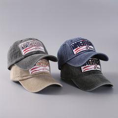 Unisex Sunshade Denim Baseball Cap with Embroidery