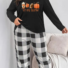 Halloween Football & Pumpkin Pajama Set