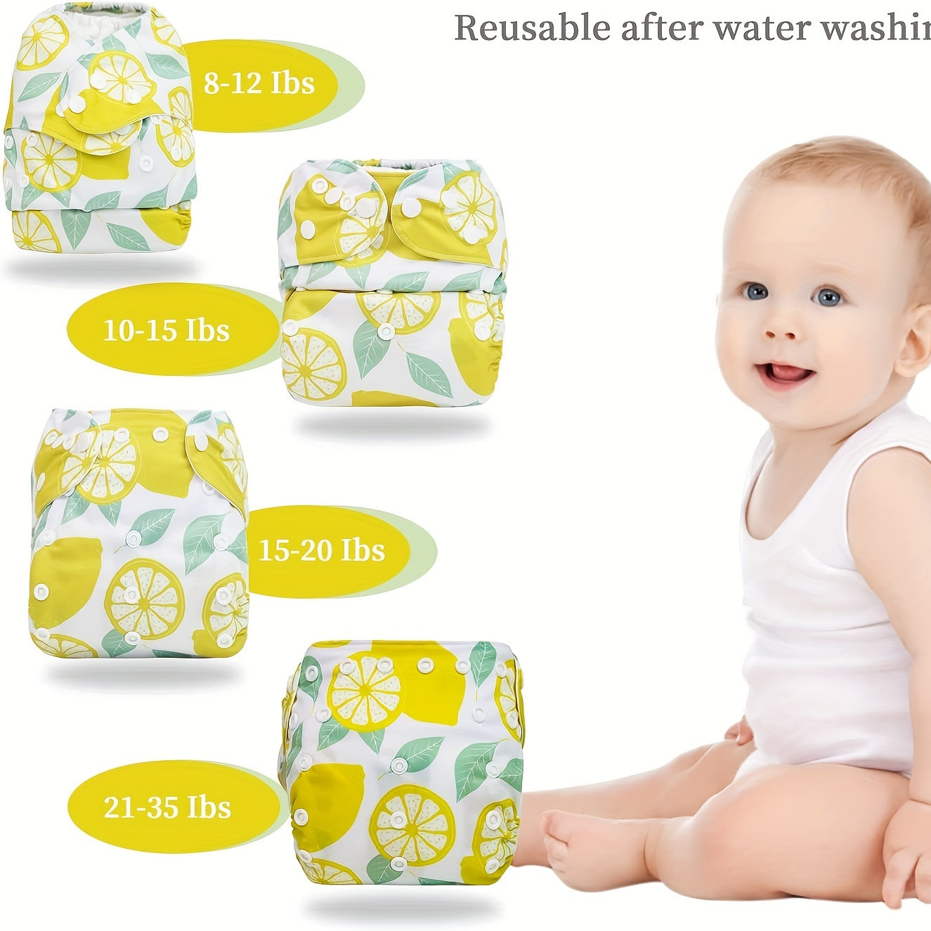 Solid Leak-proof Cloth Diapers For Infants