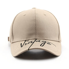 Adult Vintage Letter Embroidered Duck Tongue Cap Sun Protection Baseball Cap