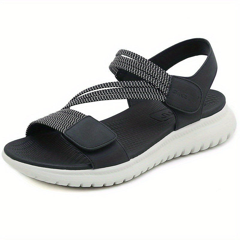 Women's Comfy Flat Sports Sandals Hook & Loop Strap Casual Outdoor Sandals