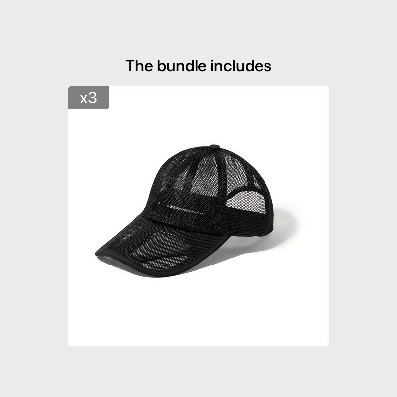 Mesh Hat Hollow Brim Baseball Cap Sun Hat Men's Peaked Cap