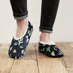Cartoon Plant Cozy House Slippers Anti skid Slip on Shoes Indoor For Men
