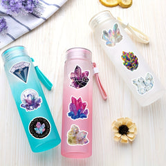 50pcs Crystal Stickers Laptop Water Bottle Bumper Skateboard Decor