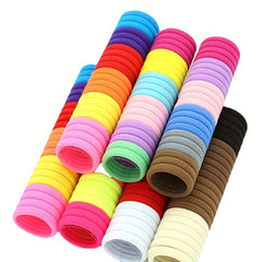50pcs Colorful Hair Tie Ponytail Holders Scrunchies Hair Accessories For Girls