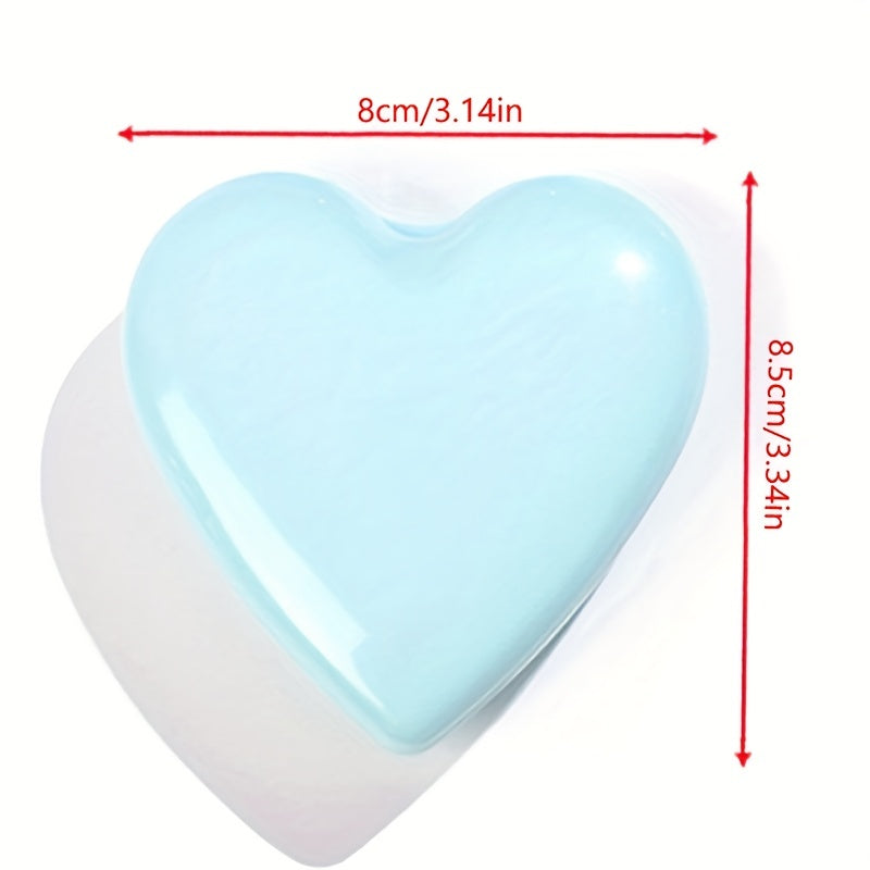 Heart Shape Folding Hair Brush Mirror Set Portable Travel Styling Accessories