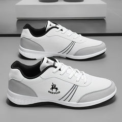 Men's Solid Sneakers Non Slip Lace Up Casual Soft Sole Shoes