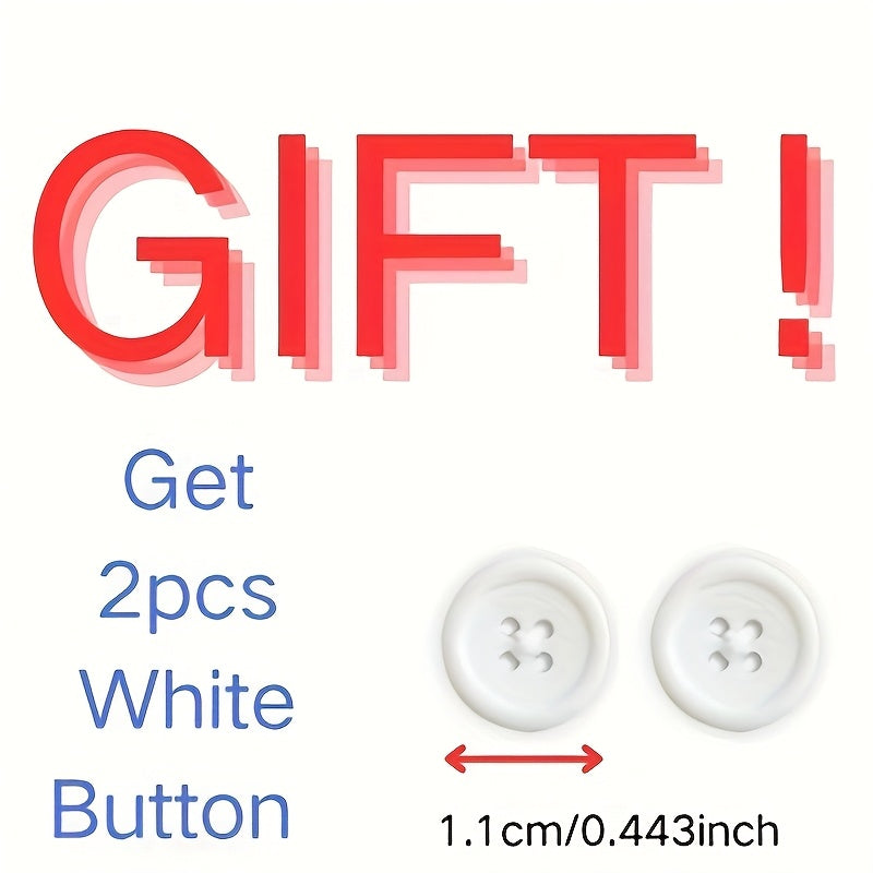 2pcs Round Shirt Button Covers with Pearl & Geometric Design