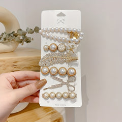 Leaf Flower Hairpin Princess Hair Accessories Set And Hair Clip Set
