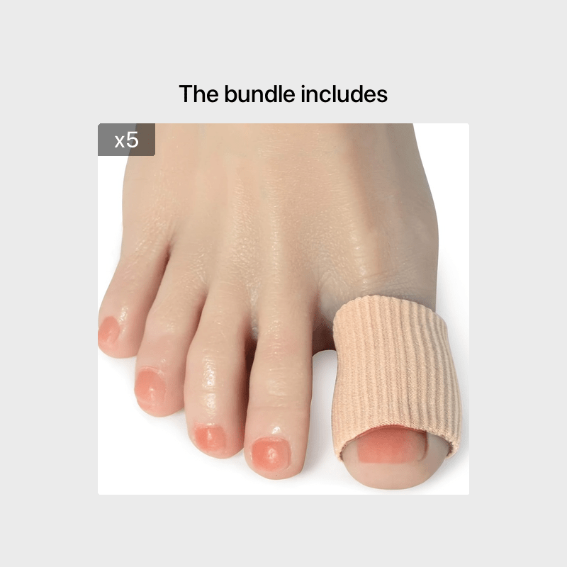 Toe Tubes Sleeves for Pain Relief Comfort Fabric Gel Lining