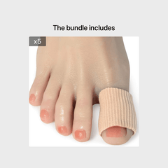Toe Tubes Sleeves for Pain Relief Comfort Fabric Gel Lining