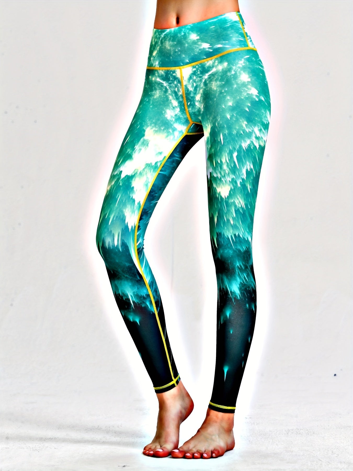 Printed Workout Leggings High Stretch Yoga Gym Athletic Pants