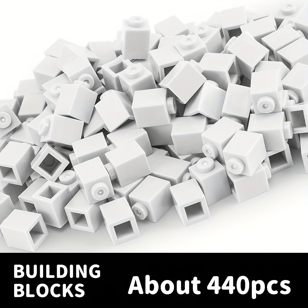 440pcs 1x1 High Brick Building Blocks Toy, Boys Girls DIY Construction Set