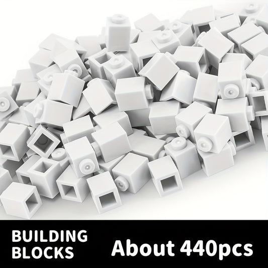 440pcs 1x1 High Brick Building Blocks Toy, Boys Girls DIY Construction Set