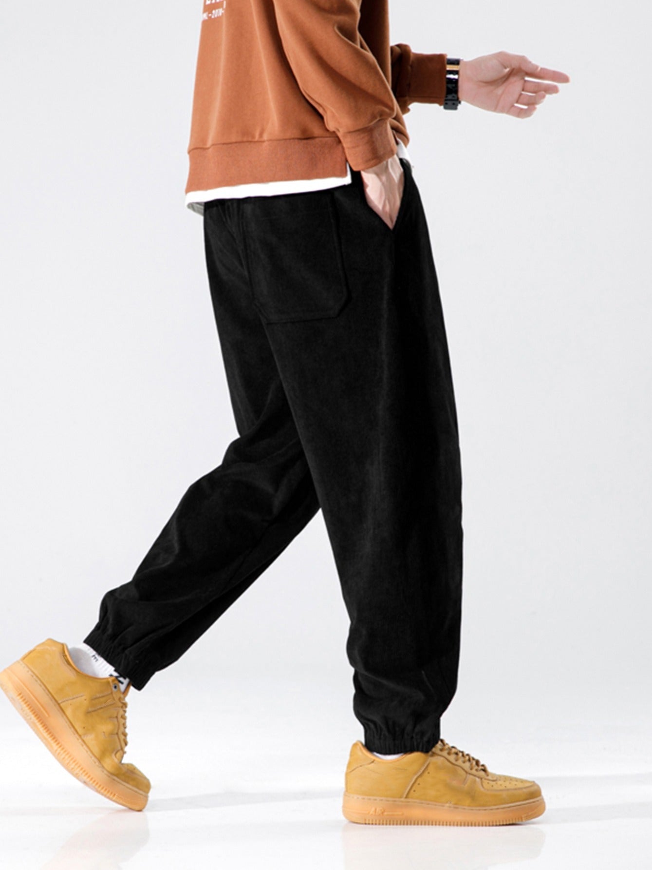 Men's Casual Pants Relaxed Fit Trousers - Small Size