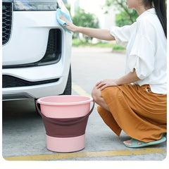 Portable Folding Bucket for Car Wash Fishing Laundry Convenient Space Saving