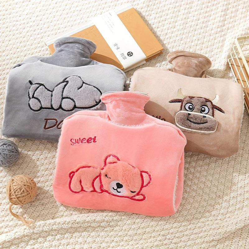 Cartoon Hot Water Bag Plush Cover Hand Warmer Winter Gift