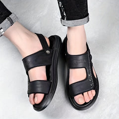 Men's Buckle Slide Sandals, Casual Slip On