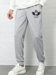 Men's Skull Print Sweatpants for Spring Fall