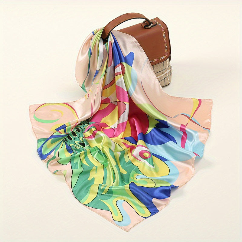 Colorful Cartoon Butterfly Print Bandana Square Scarf Hair Accessories