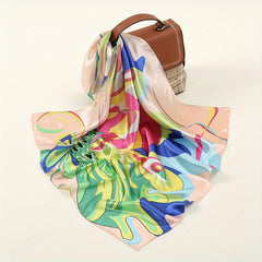 Colorful Cartoon Butterfly Print Bandana Square Scarf Hair Accessories