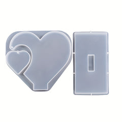 Epoxy Resin Double Heart Photo Frame Mold DIY Crafts Home Decor Tools