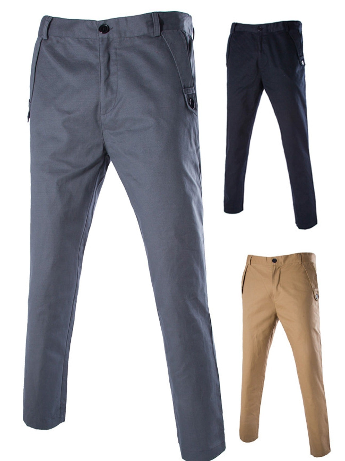 Men's Business Cotton Straight Pants