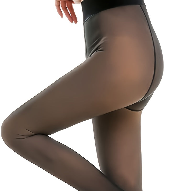 Opaque Footless Tights High Waist Slim Fit Women's Stockings
