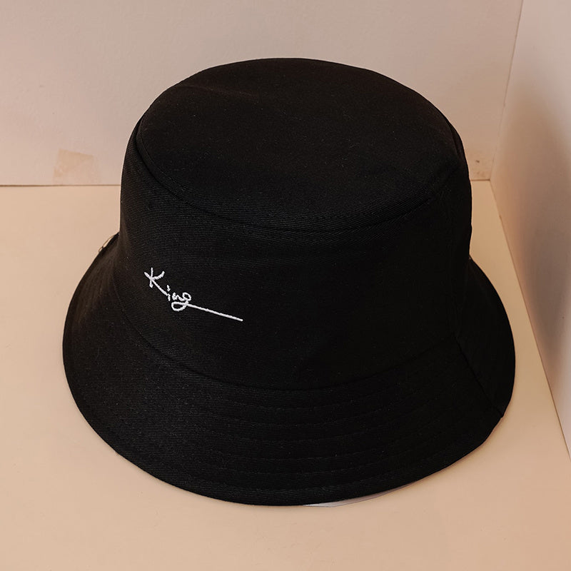 Solid King Embroidered Bucket Hat