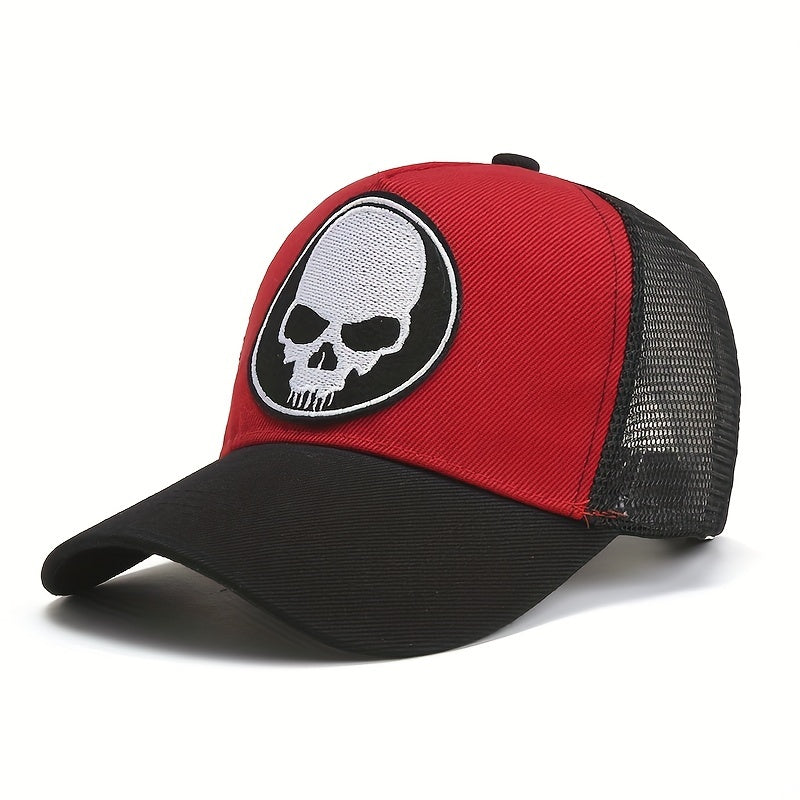 Unisex Cotton High Top Skull Baseball Cap Hip Hop Outdoor Peaked Cap