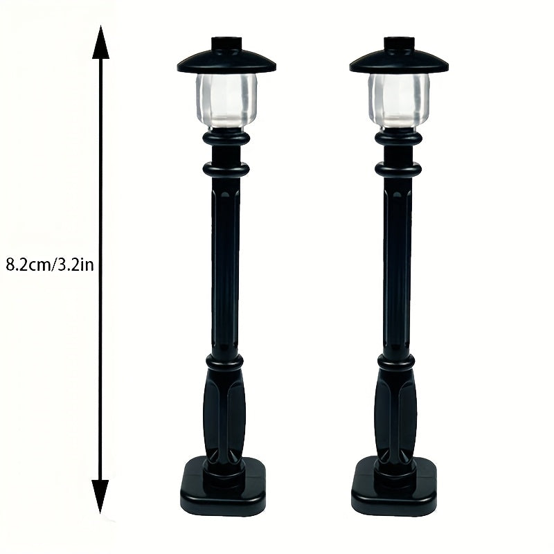 2pcs Street Light Building Blocks Set for Halloween Decor