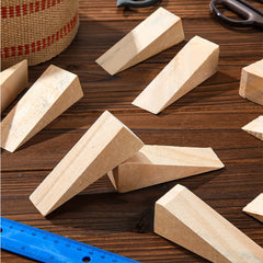 10pcs Wooden Wedges for Chair Caning Wood Wedge Non Slip Door Tool