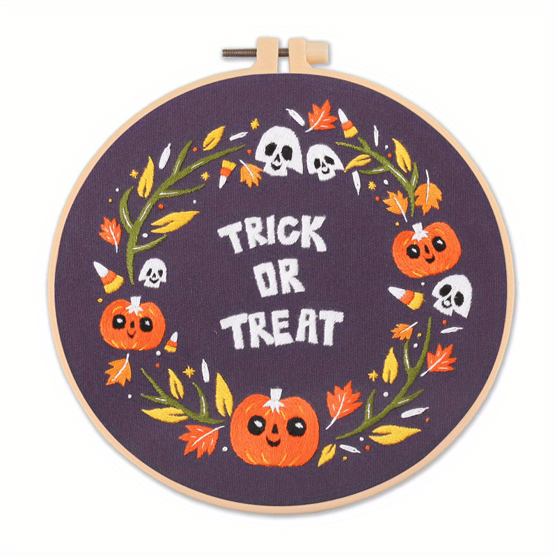 DIY Embroidery Set Halloween Pattern Gift Embroidery Frame