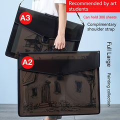 Waterproof Art Storage Bag Large Capacity 21.5x16x2.3 Inches