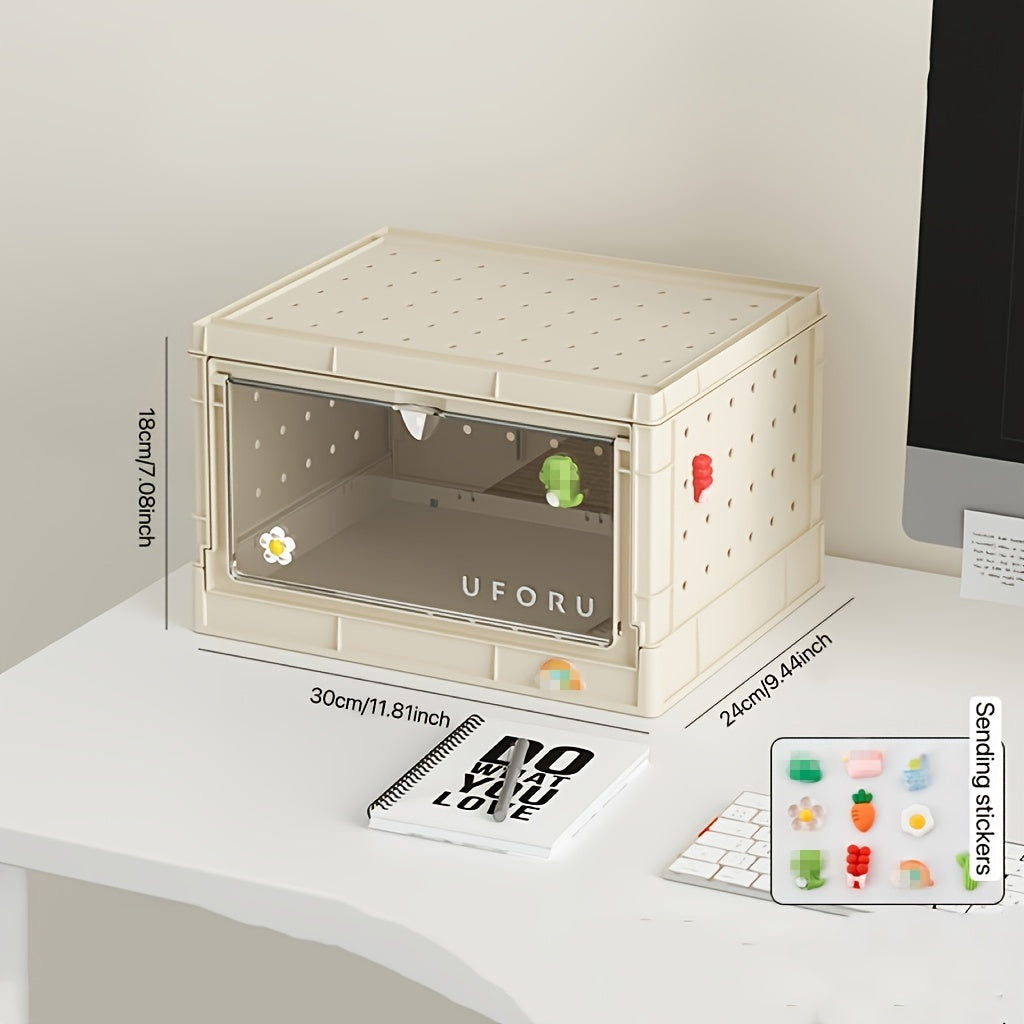 Foldable Storage Box Plastic Organizer Large Space Container Multifunction