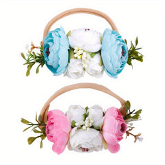 2pcs Baby Soft Flower Headbands Hairbands