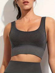 Sports Bra Women's Plus Stripe Print Shockproof High Stretch Yoga Runn