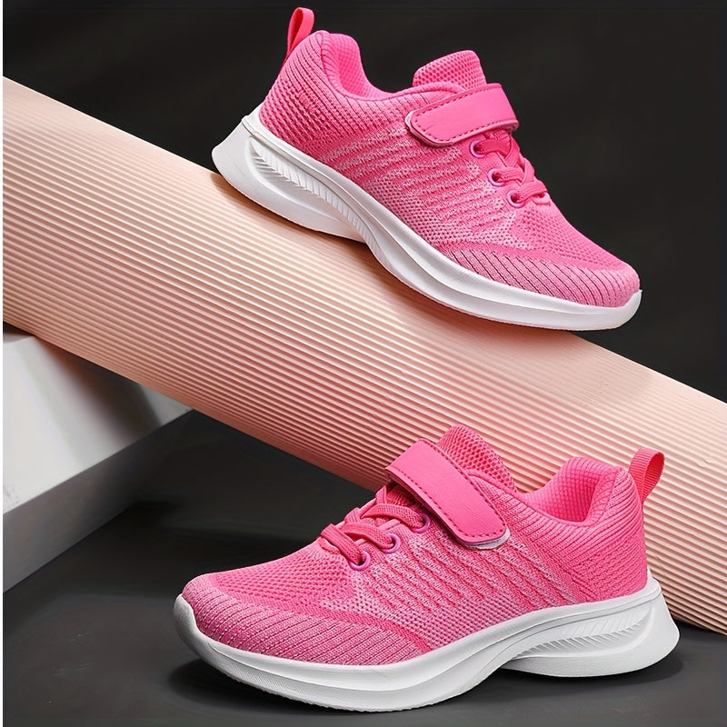 Boys Breathable Woven Knit Sneakers Casual Shock Absorption Outdoor Shoes