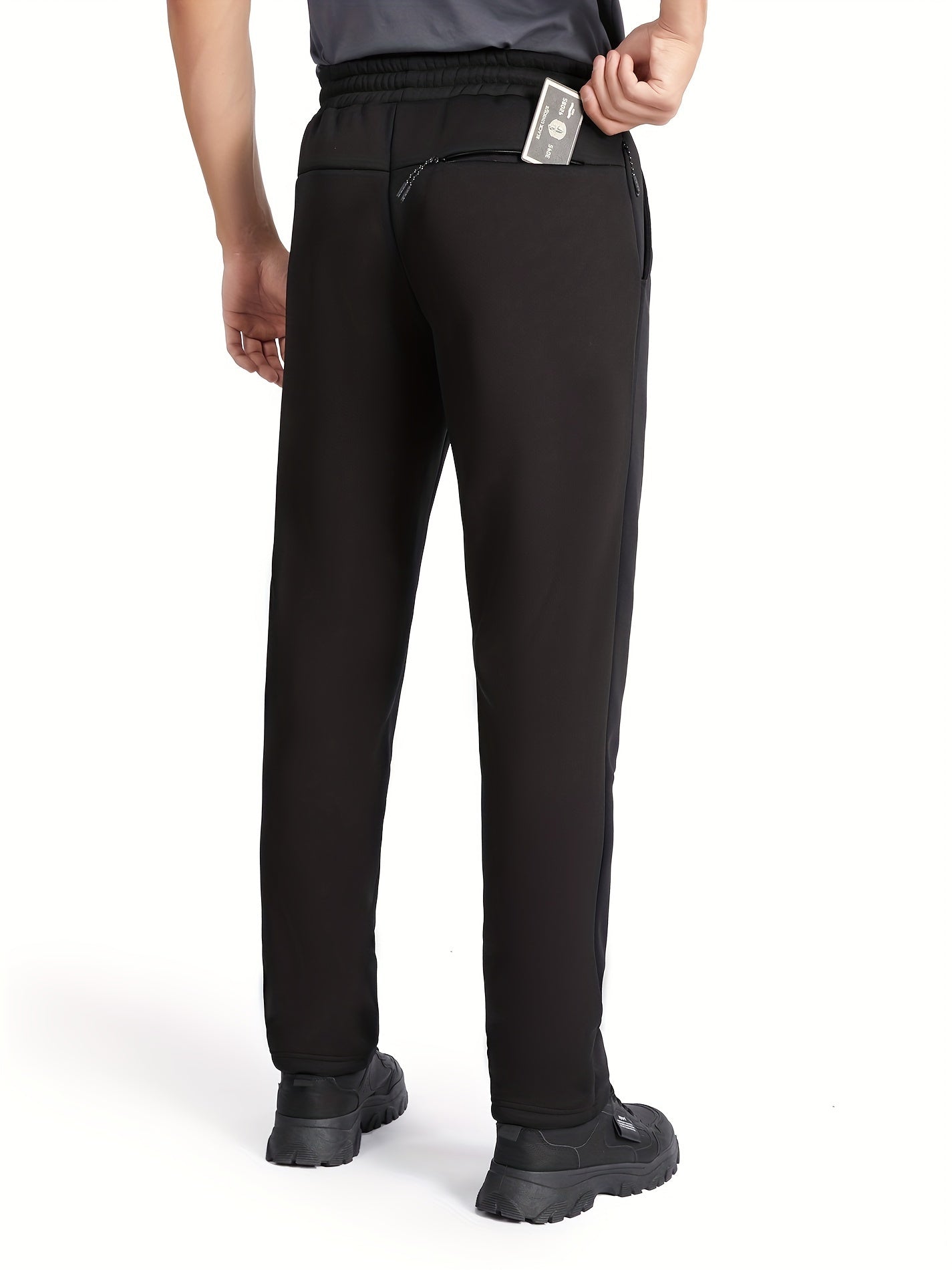Men's Plush Thick Warm Pants for Autumn and Winter