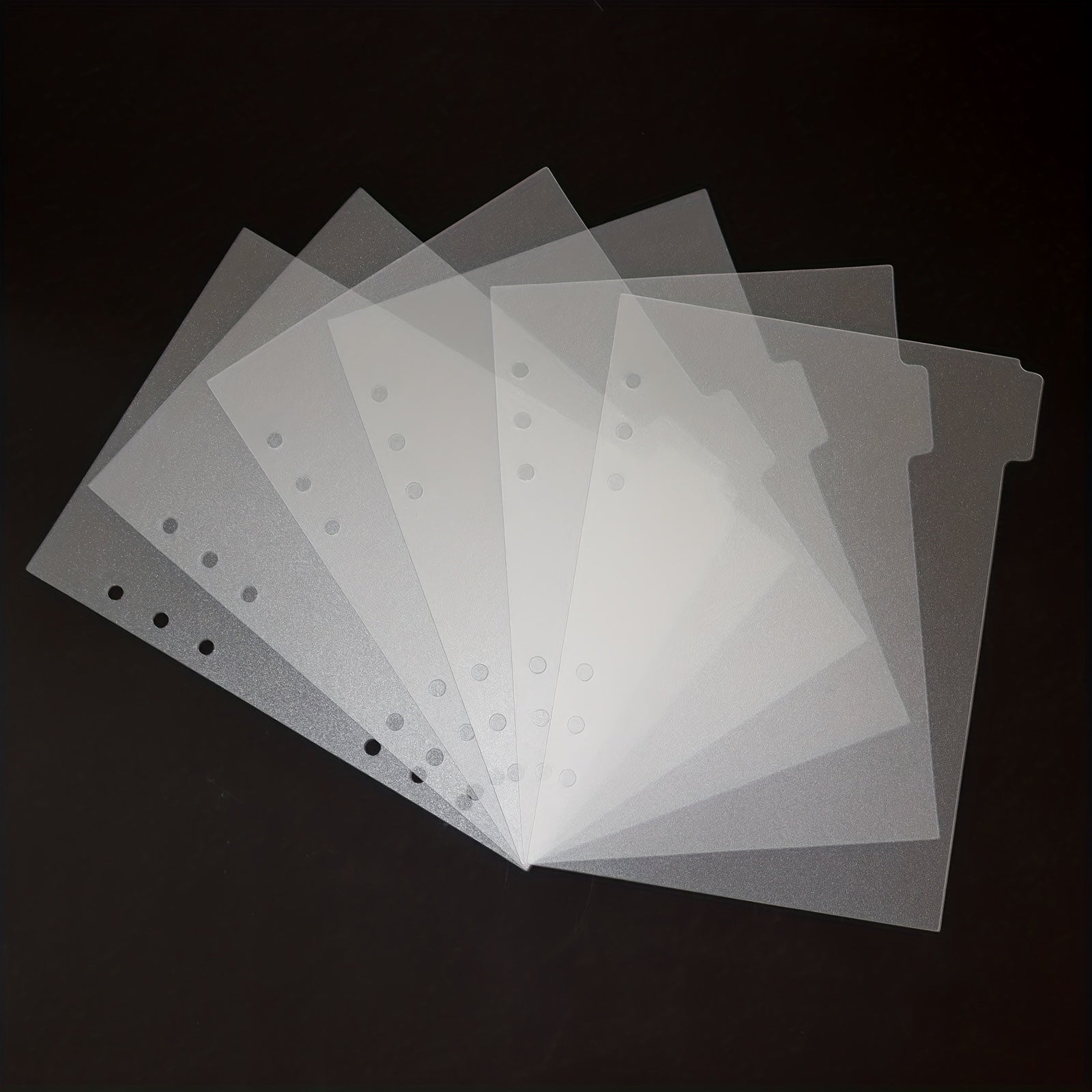 12pcs A5 Transparent Spiral Binder with Gilded Stickers Diary Book Separator